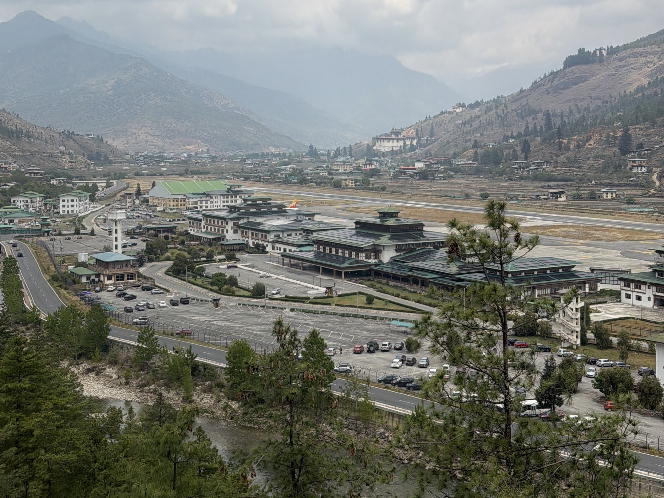 Paro Valley surrounded by Himalayan mountains